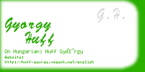 gyorgy huff business card